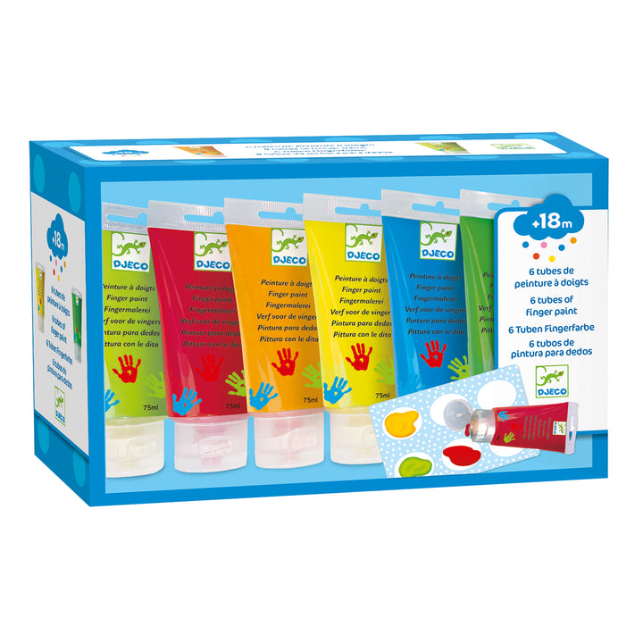 Djeco Finger Paint Tubes – Set of 6
