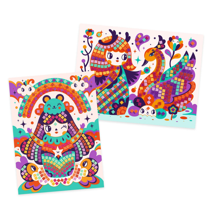 Djeco Soft Mosaics – Kokeshi Doll