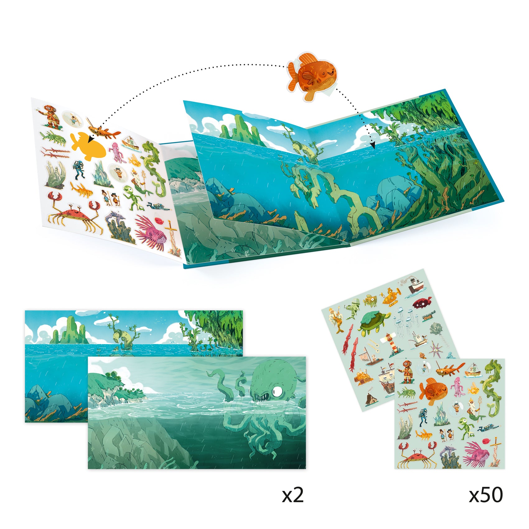 Djeco Adventures at Sea Sticker Stories