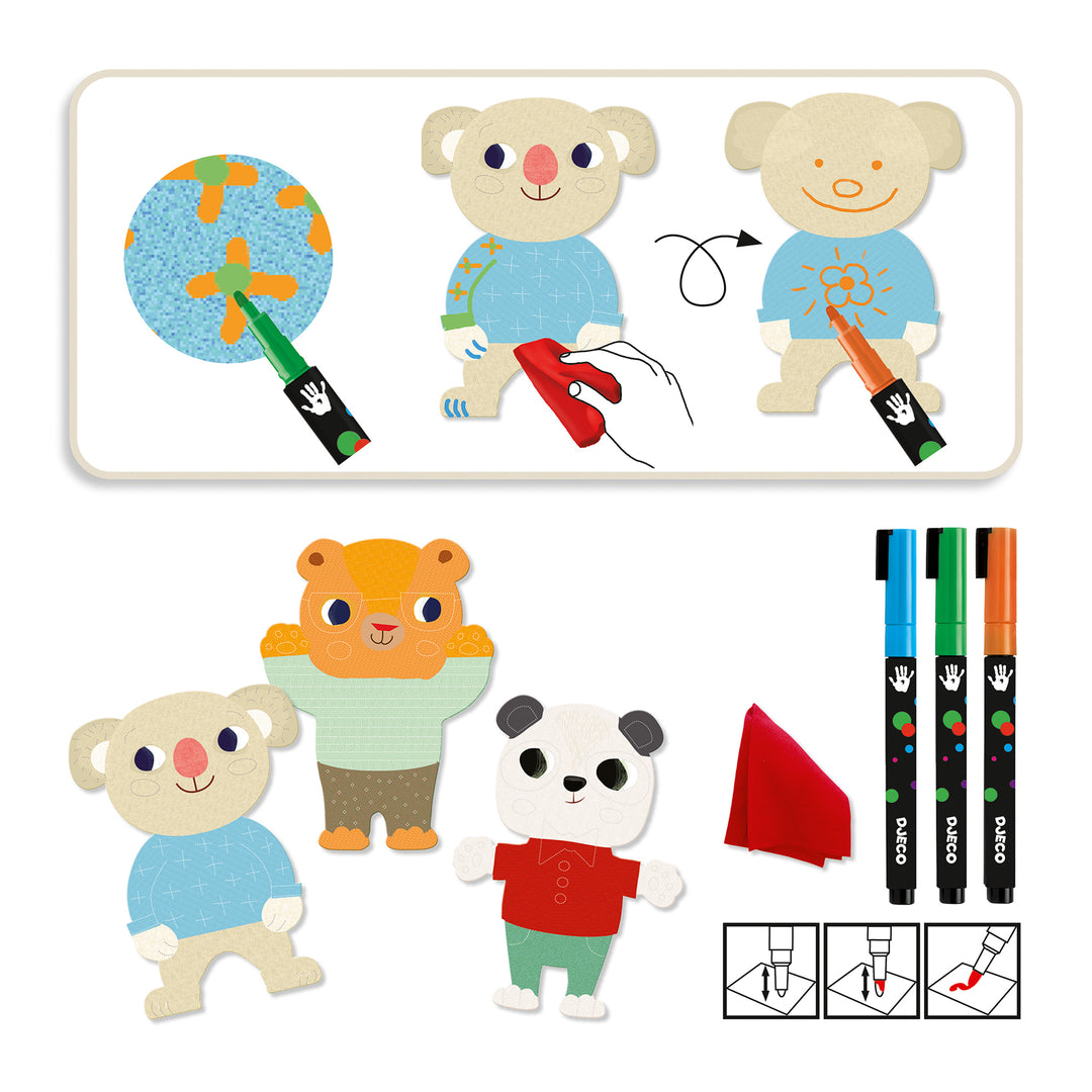 Djeco Chalkboard Cuties Colouring Set