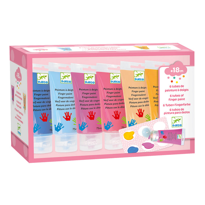 Djeco Sweet Finger Paint Tubes – Set of 6