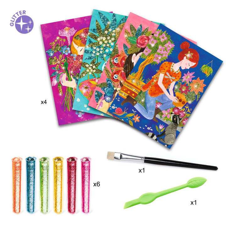 Djeco The Scent of Flowers Glitter Art
