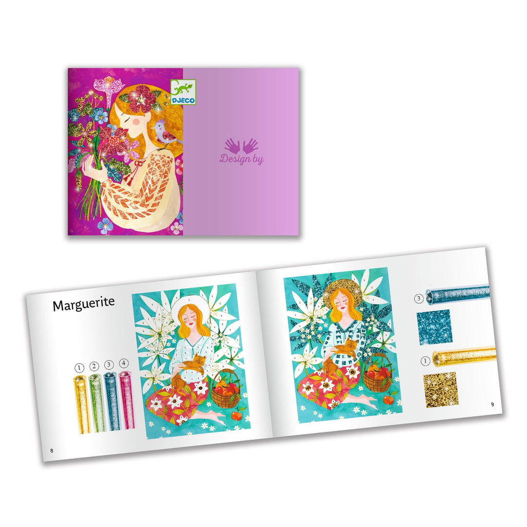 Djeco The Scent of Flowers Glitter Art