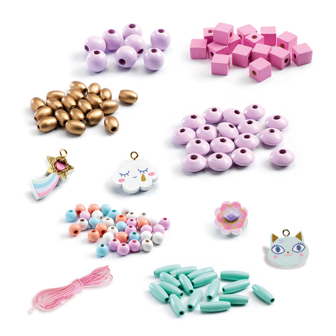 Djeco Wooden Beads – Rainbow