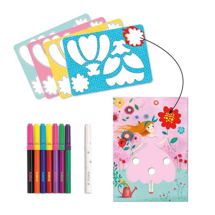 Djeco Marie’s Pretty Dresses Colouring Set