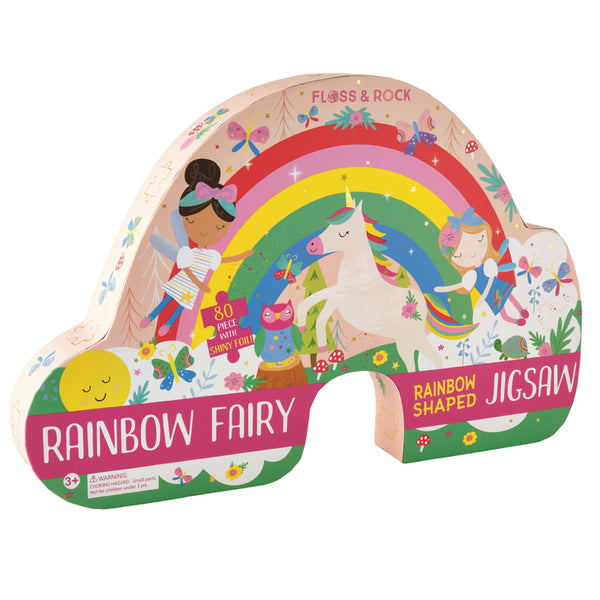 Floss & Rock Rainbow Fairy Shaped Puzzle – 80 Piece