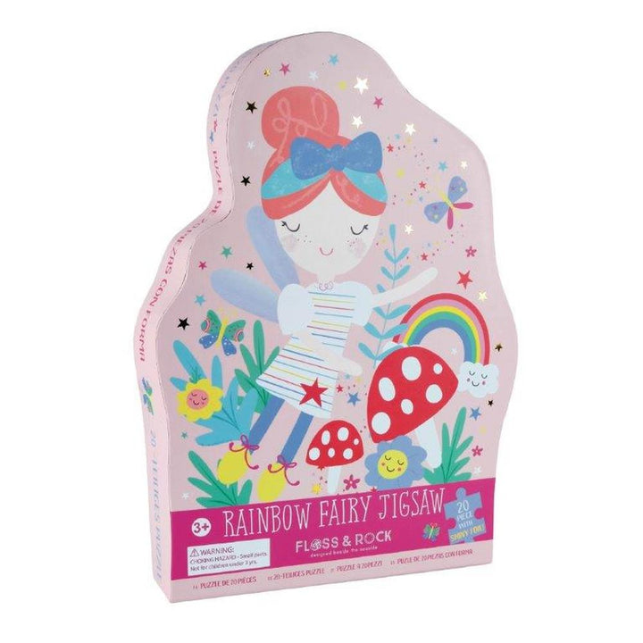 Floss &amp; Rock Rainbow Fairy Shaped Puzzle – 20 Piece
