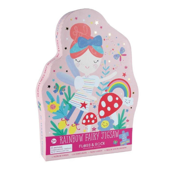 Floss & Rock Rainbow Fairy Shaped Puzzle – 20 Piece