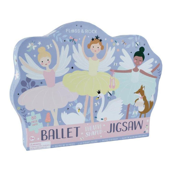 Floss &amp; Rock Enchanted Ballet Shaped Puzzle – 80 Piece