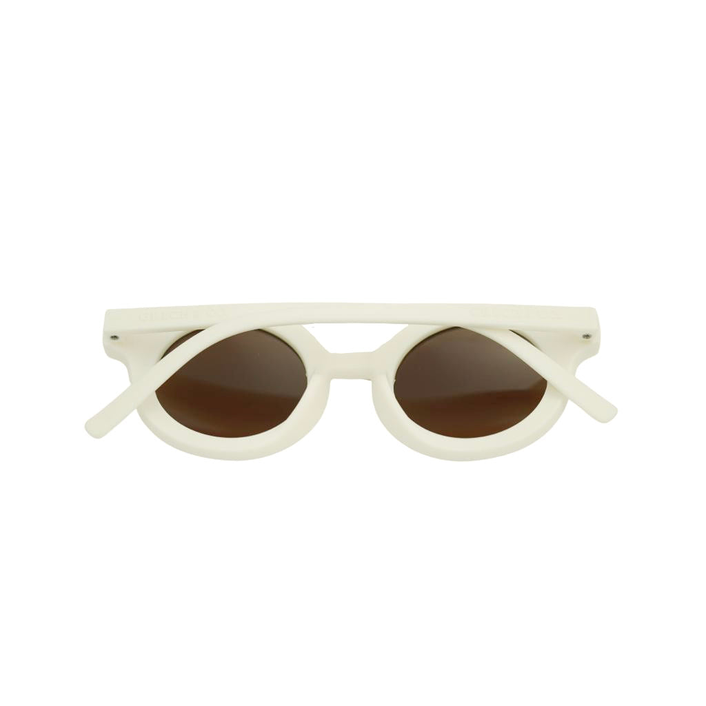 Grech & Co. Round Sustainable Sunglasses – Dove White