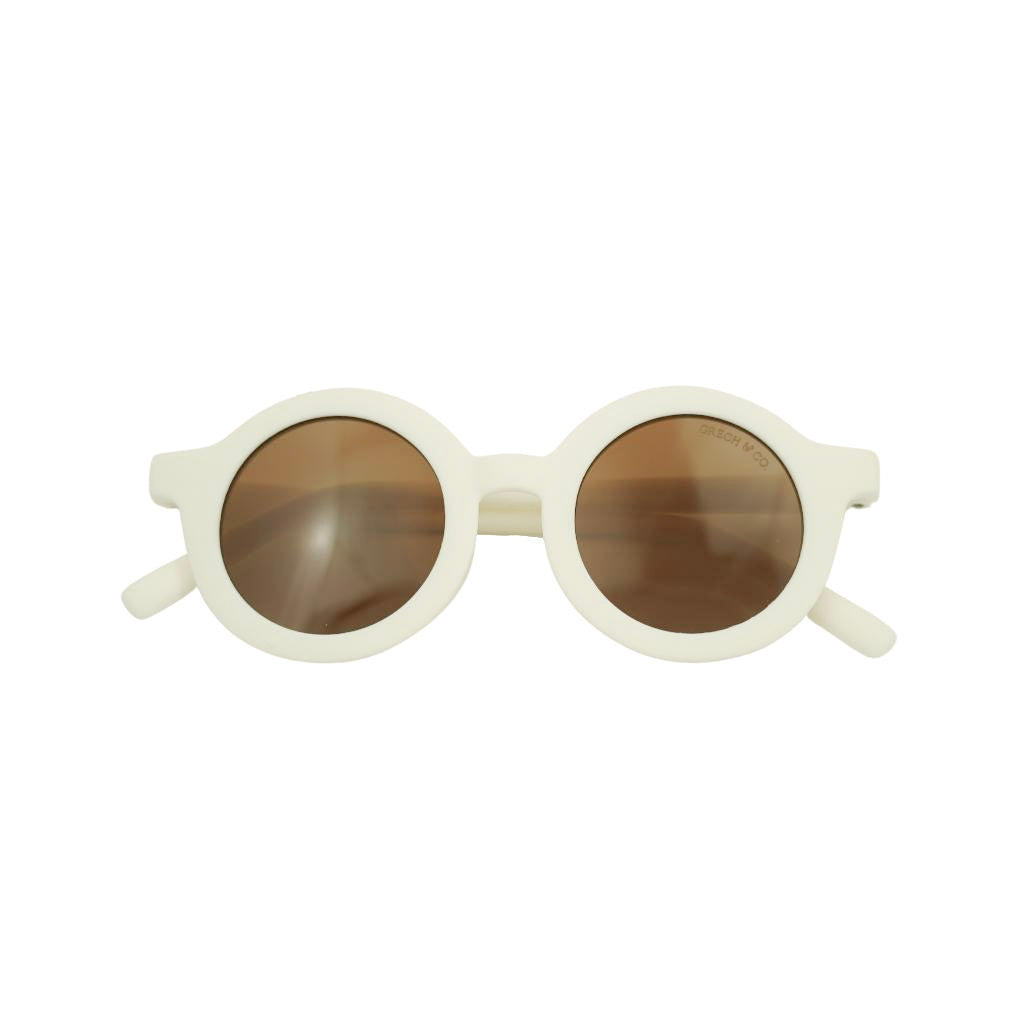 Grech & Co. Round Sustainable Sunglasses – Dove White