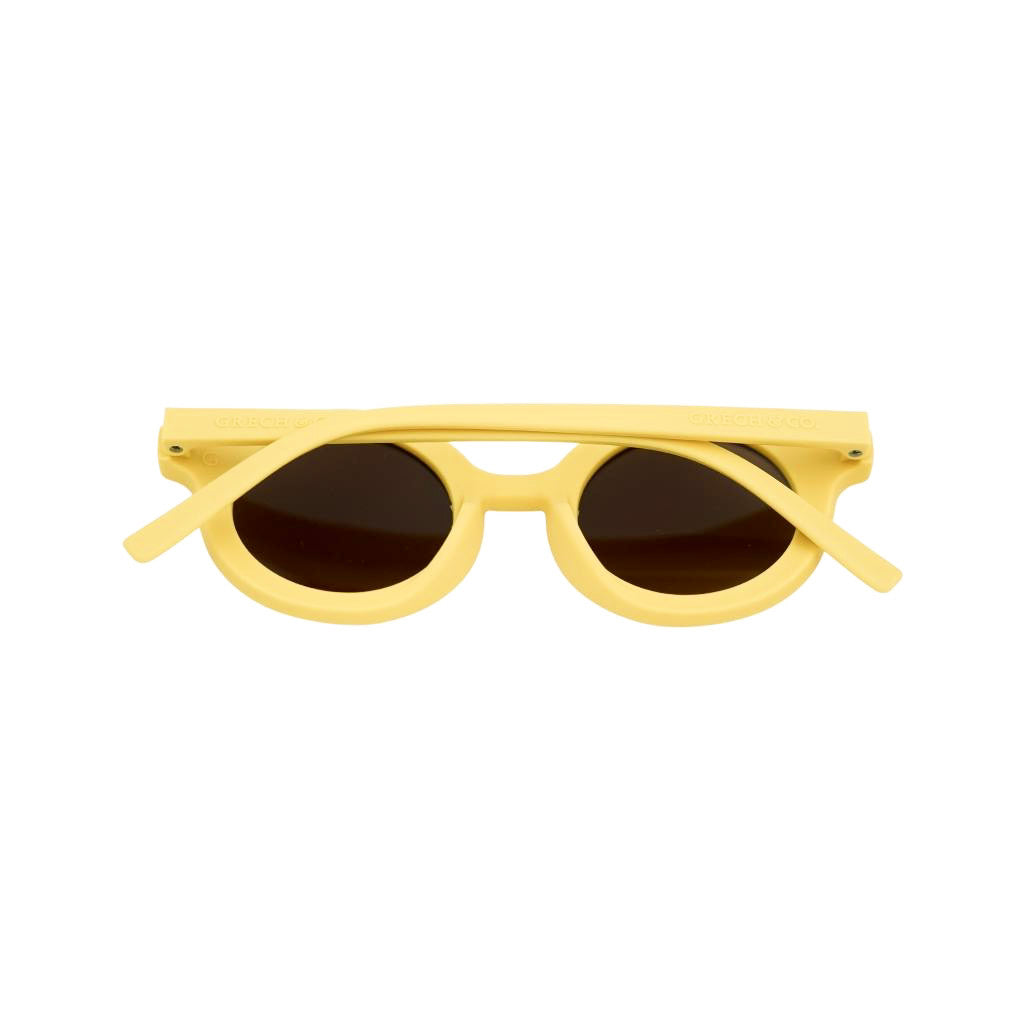 Grech & Co. Round Sustainable Sunglasses – Mellow Yellow