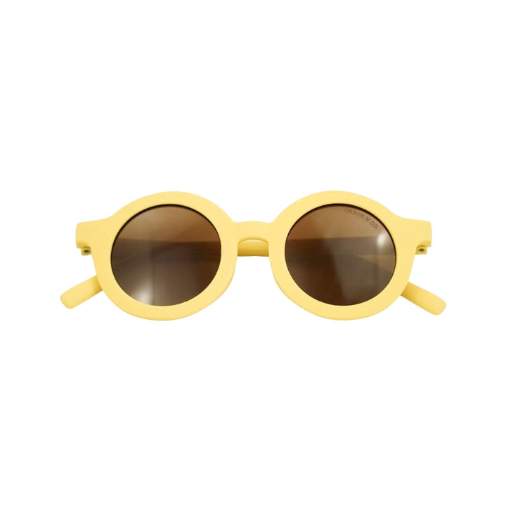 Grech &amp; Co. Round Sustainable Sunglasses – Mellow Yellow
