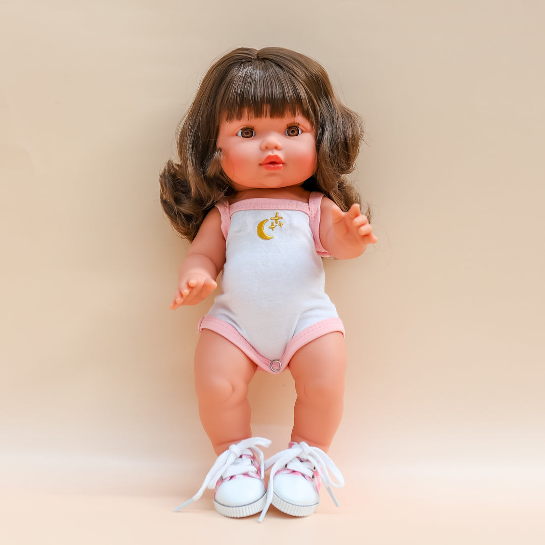 Tiny Harlow Tiny Tootsies Gingham Casual Doll Sneakers – Pink