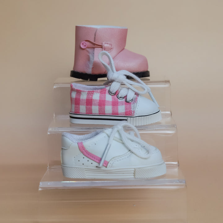 Tiny Harlow Tiny Tootsies Casual Doll Sneakers – Pink Stripe