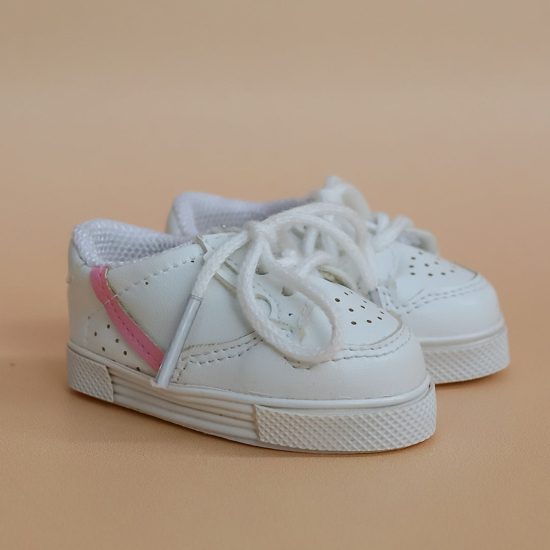 Tiny Harlow Tiny Tootsies Casual Doll Sneakers – Pink Stripe
