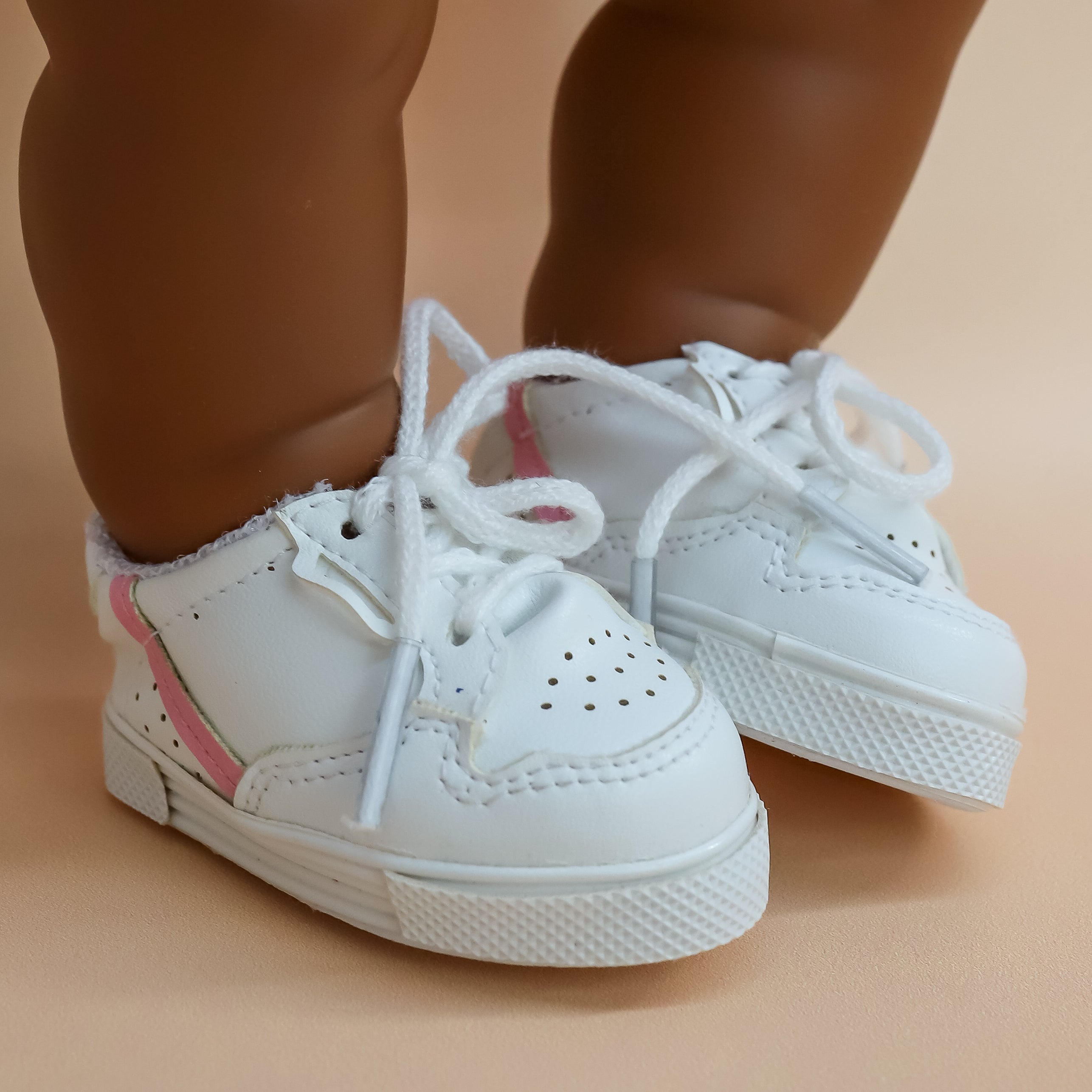 Tiny Harlow Tiny Tootsies Casual Doll Sneakers – Pink Stripe