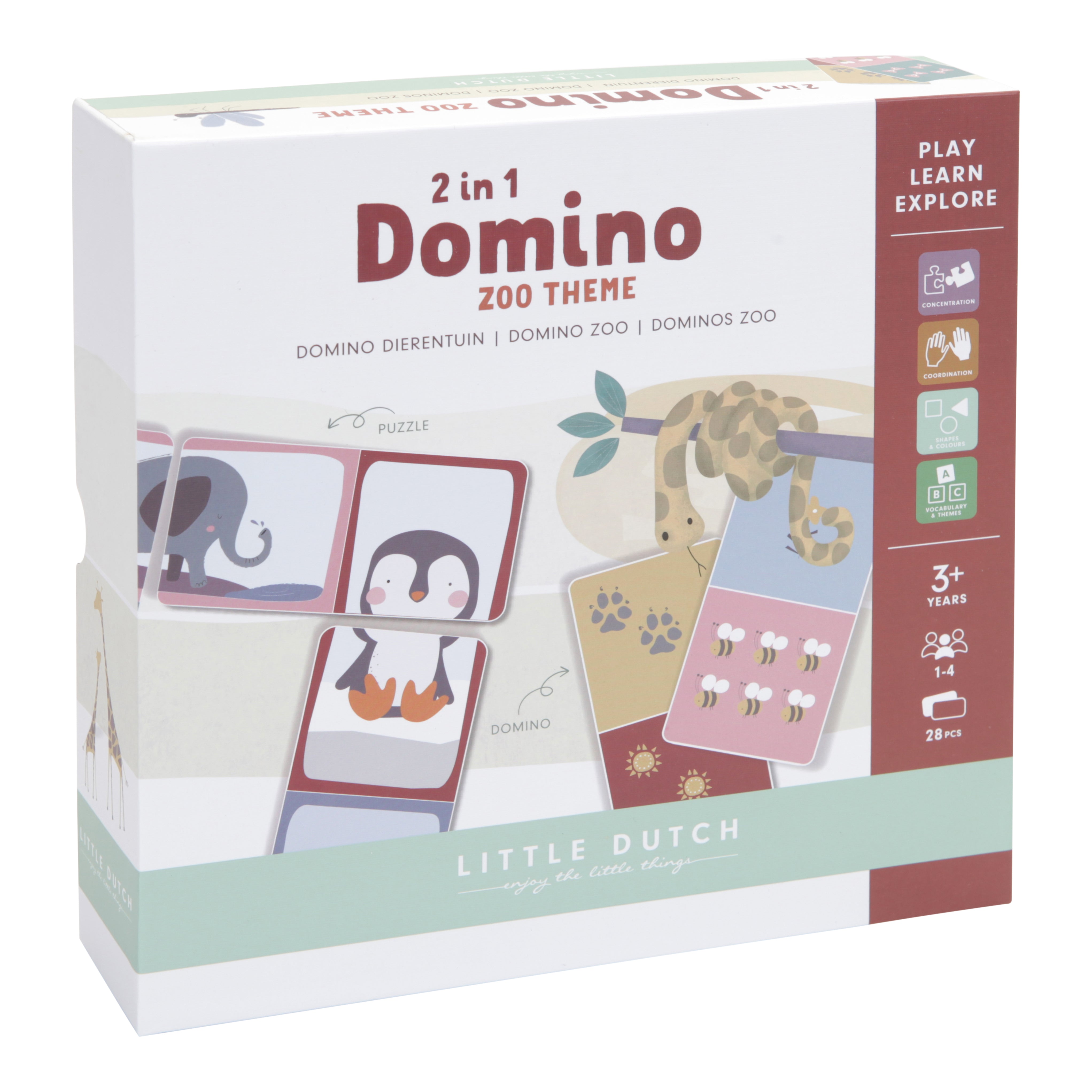 Little Dutch 2-in-1 Domino – Zoo Theme
