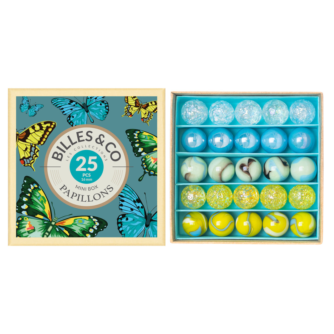 Billes &amp; Co Butterfly Marbles – 25 Piece Set