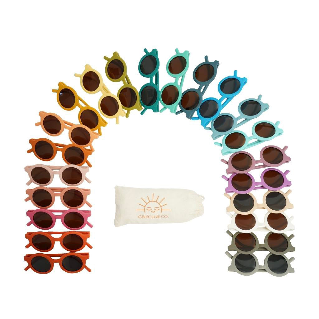 Grech &amp; Co. Round Sustainable Sunglasses – Mellow Yellow