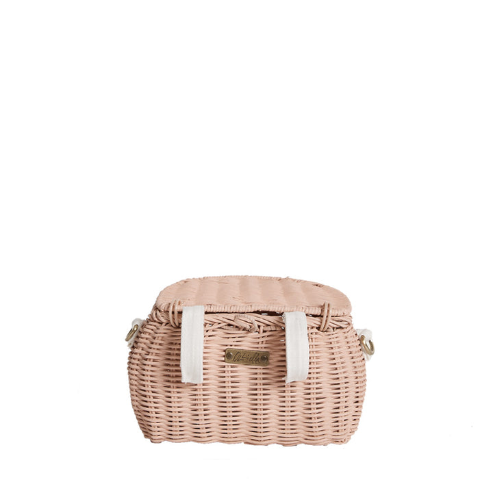 Olli Ella Rattan Mini Chari Bag – Rose