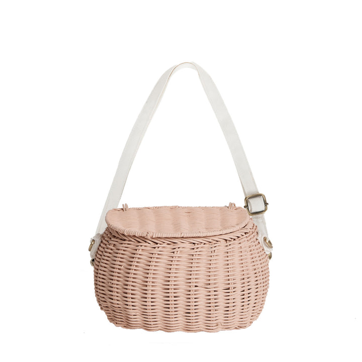 Olli Ella Rattan Mini Chari Bag – Rose