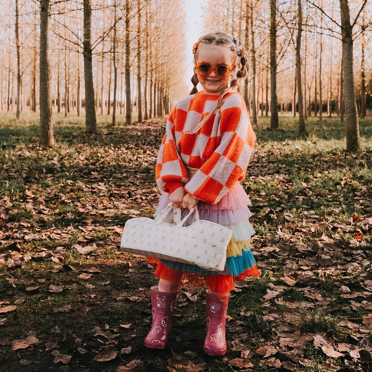 Olli Ella Dinkum Doll Carry Cot – Rainbow