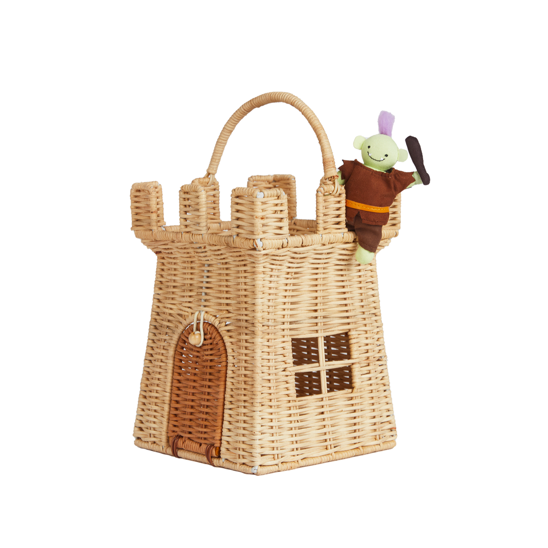 Olli Ella Rattan Castle Bag – Natural