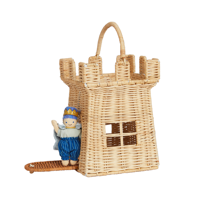 Olli Ella Rattan Castle Bag – Natural