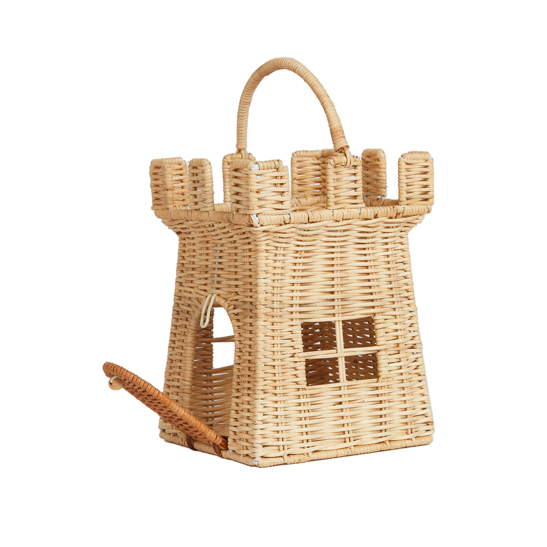 Olli Ella Rattan Castle Bag – Natural