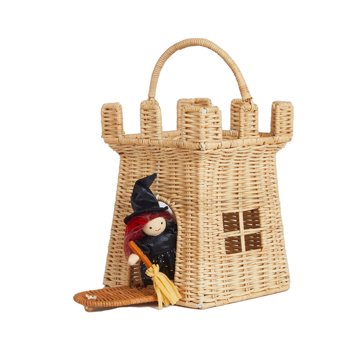 Olli Ella Rattan Castle Bag – Natural