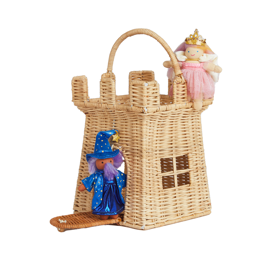 Olli Ella Rattan Castle Bag – Natural