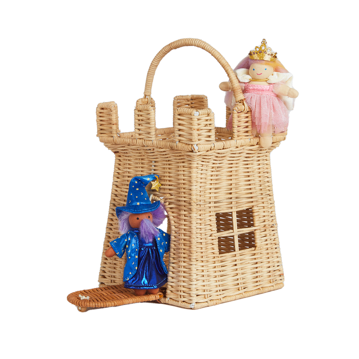Olli Ella Rattan Castle Bag – Natural