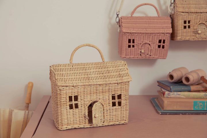 Olli Ella Rattan Casa Clutch – Straw