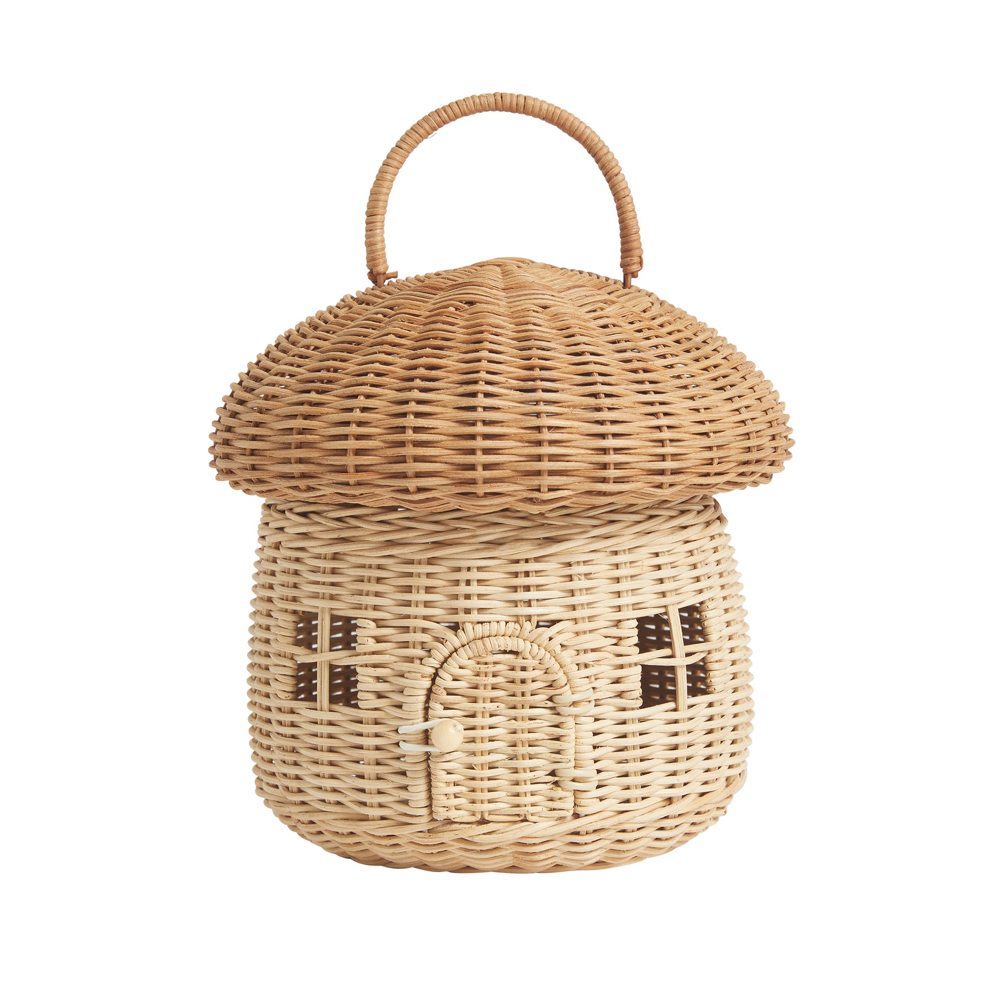 Olli Ella Rattan Mushroom Basket – Natural