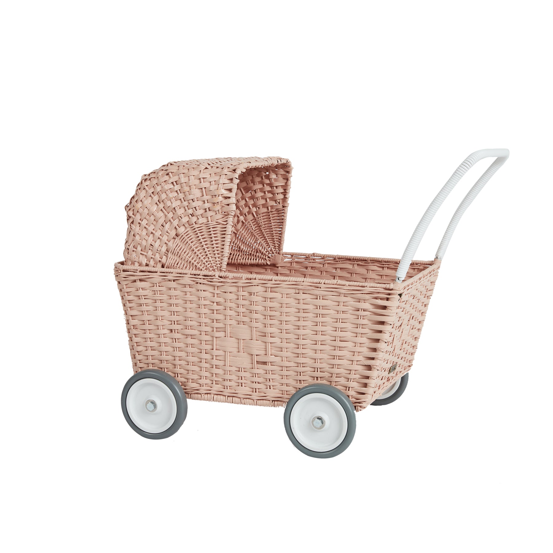Olli Ella | Strolley Rattan Stroller – Rose | Make Believe Co.