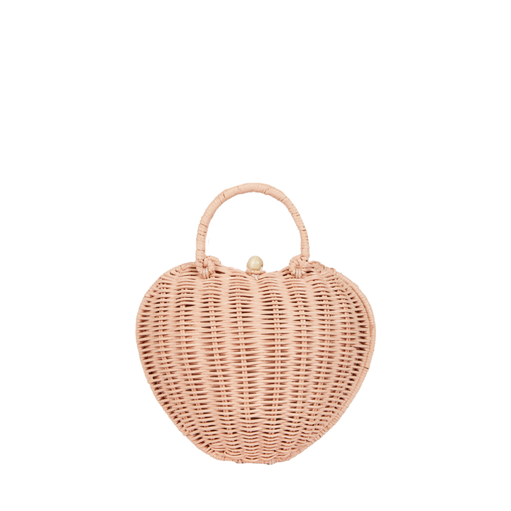 Olli Ella Rattan Luvya Bag – Rose