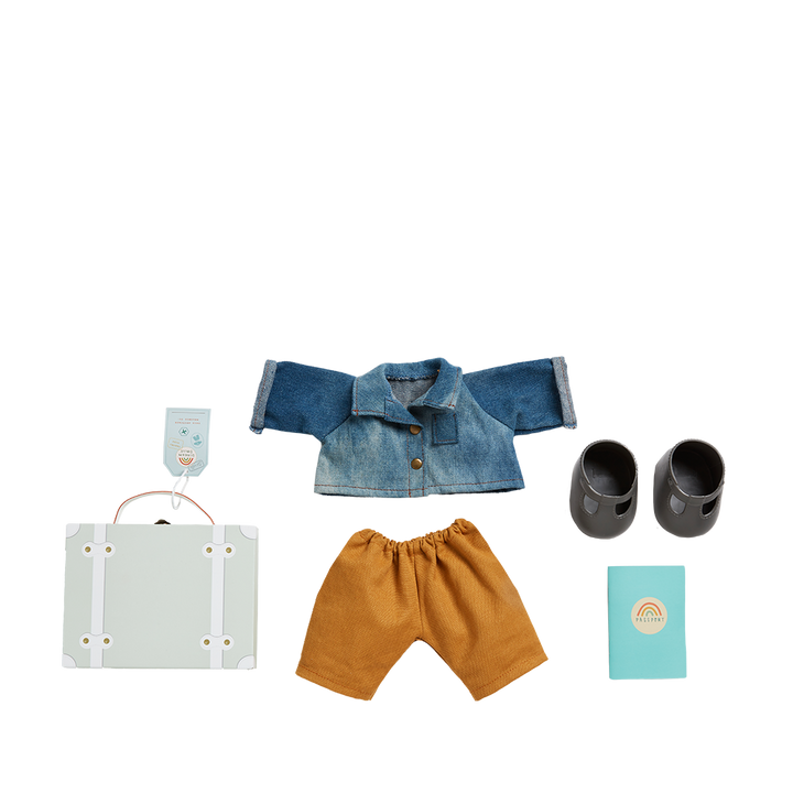 Olli Ella Dinkum Doll Travel Togs – Sage