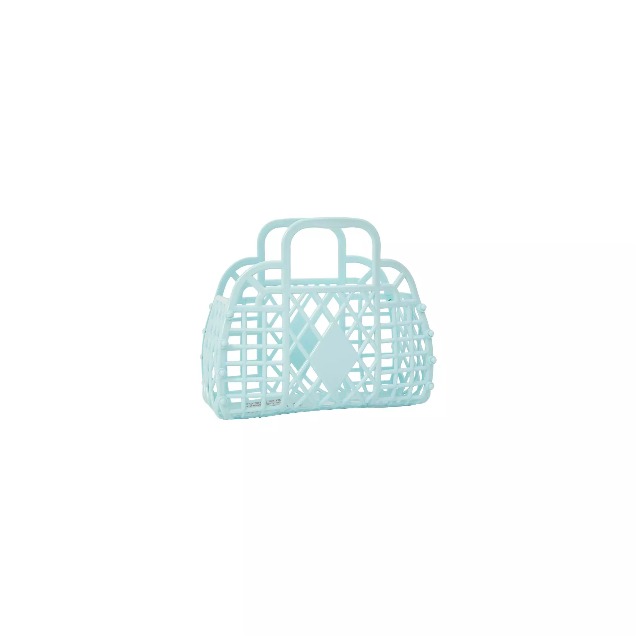 Sun Jellies Retro Mini Basket Jelly Bag – Blue