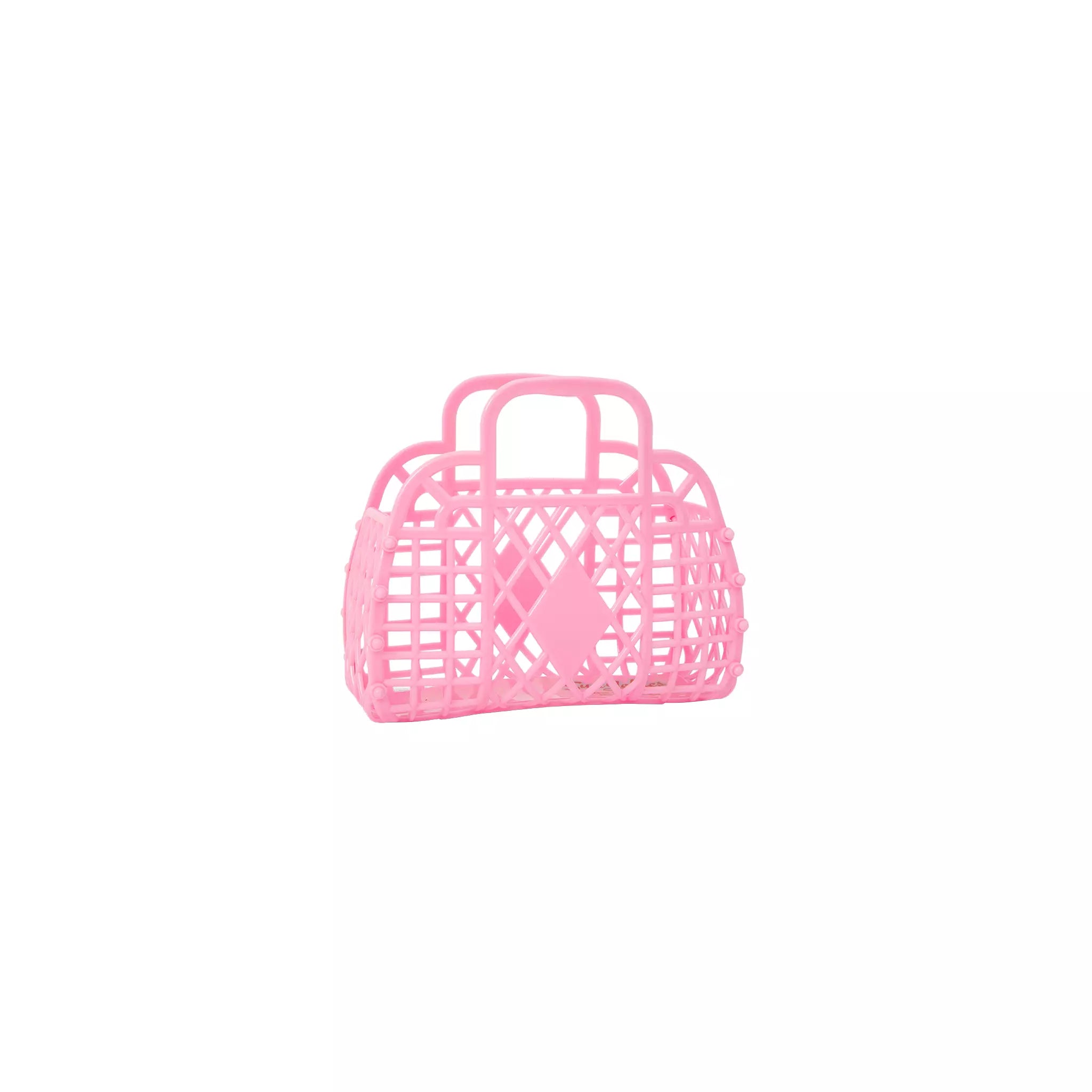 Sun Jellies Retro Mini Basket Jelly Bag – Bubblegum Pink