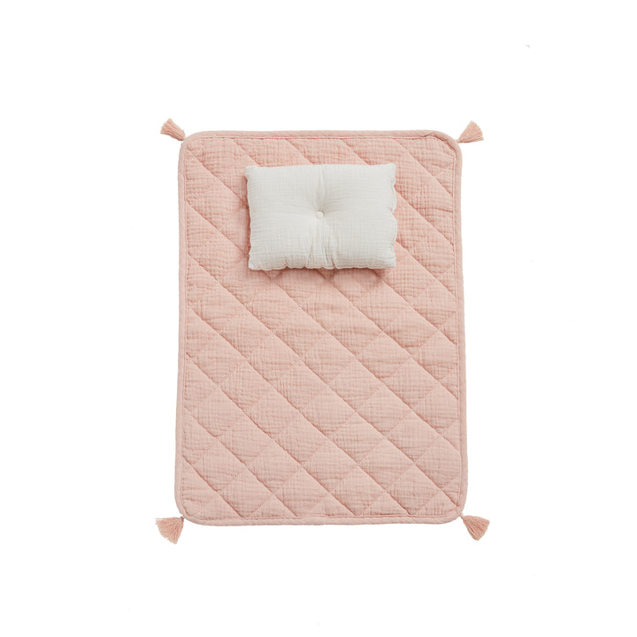 Olli Ella Organic Cotton Muslin Strolley Bedding Set – Rose