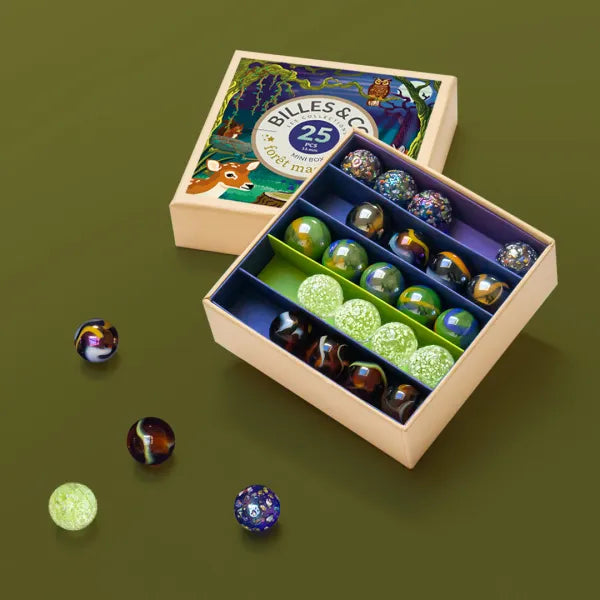 Billes & Co Magic Forest Marbles – 25 Piece Set