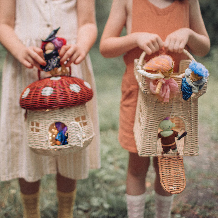 Olli Ella Rattan Castle Bag – Natural