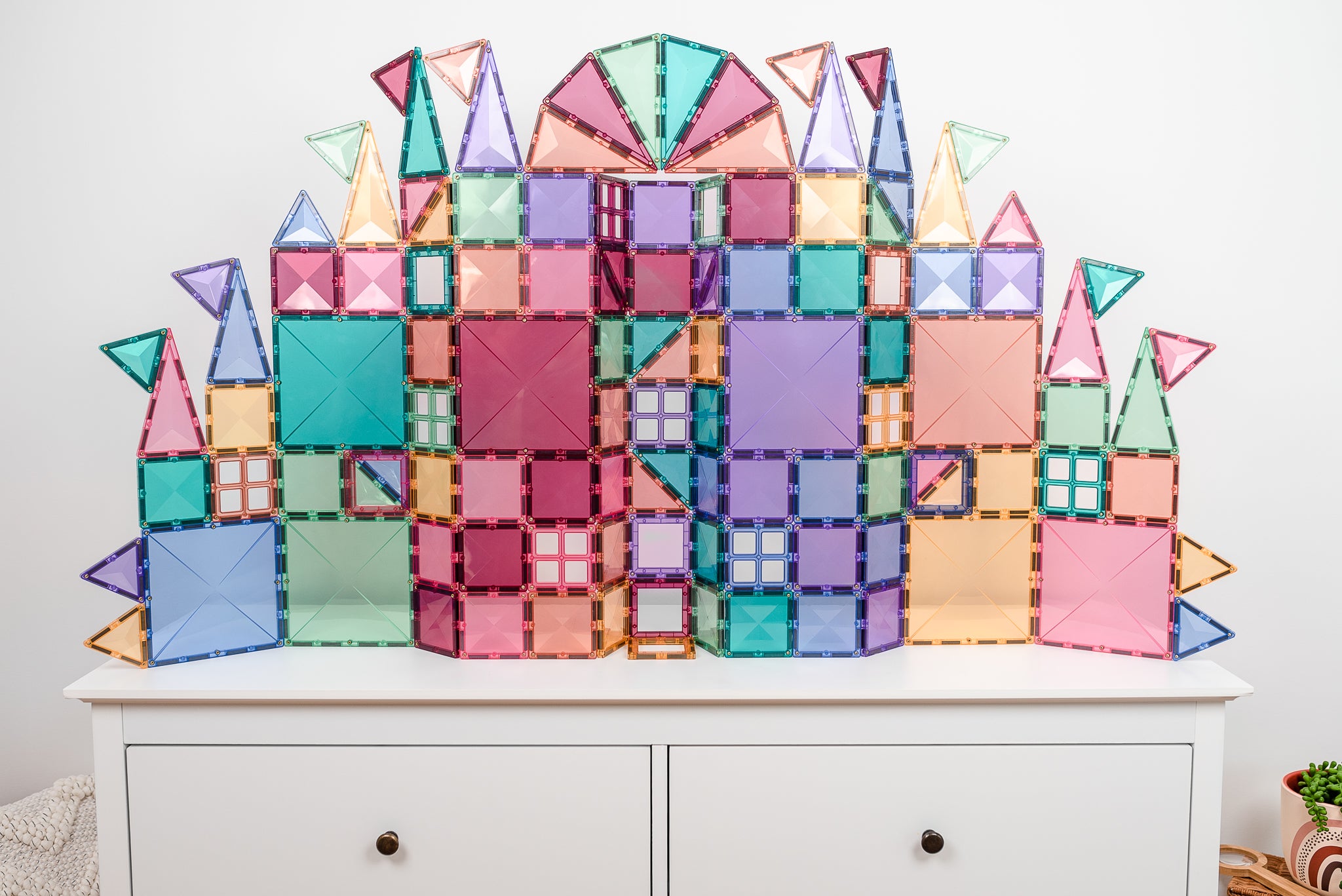Connetix Tiles Magnetic Building Tiles Pastel Creative Pack – 120 Piece Set